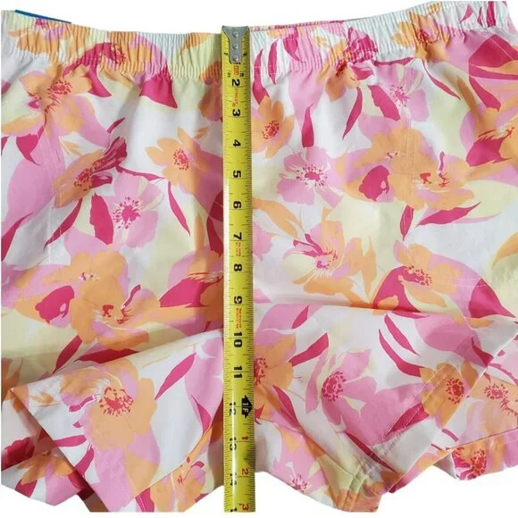 New Columbia Shorts Tropical Floral Pink Yellow Orange Womens 2X XXL Hawaiian - Picture 10 of 15